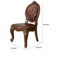 thumbnail image 5 of Kai 25 Inch Set 2 Dining Chair Scrolled Legs Tufted Faux Leather Brown, 5 of 6