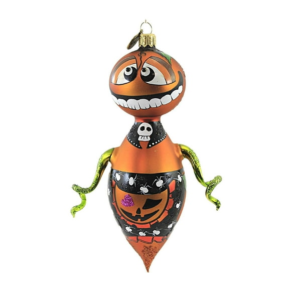 Pumpkin Man - 1 Glass Ornament 6.5 Inch, Glass - Ornament Halloween Pirate 2021-292