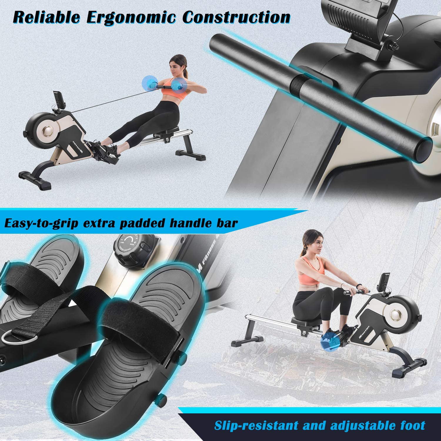 no bland R110 Home Rowing Machine-Folding with Adjustable Resistance 