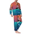 thumbnail image 2 of Sikiie Lighthouse and Whale Mens Pajama Set, Soft Warm Long Sleeve Sleepwear, Cozy Button-Down Pjs for Men-Large, 2 of 7