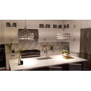 Urban Ambiance Luxury Farmhouse Pendant, Size: 18-1/4H x 21-5/8W, with Urban Industrial Style Elements, Galvanized Steel Finish, UHP2475