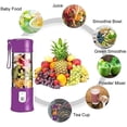 thumbnail image 3 of Jinsinto Portable USB Rechargeable Fruit Blender, Mini Blender for Smoothie, Milkshake, Fruit Juice, Portable Blender 350-420ml 6 Blades for Sports and Travel, BPA Free, Christmas Gift, 3 of 5