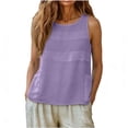 thumbnail image 5 of Husipze Cotton Linen Tank Tops for Women Sleeveless Crewneck Loose Fit Summer Shirts Basic Casual Blouses with Pockets Purple M, 5 of 8