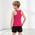 thumbnail image 5 of OGLCCG Boys' Athletic 2-Piece Outfits Kids Sleevelesss Cotton Tank Tops and Stretch Running Shorts Boys Summer Shorts Sets 1-9 Years, 5 of 7