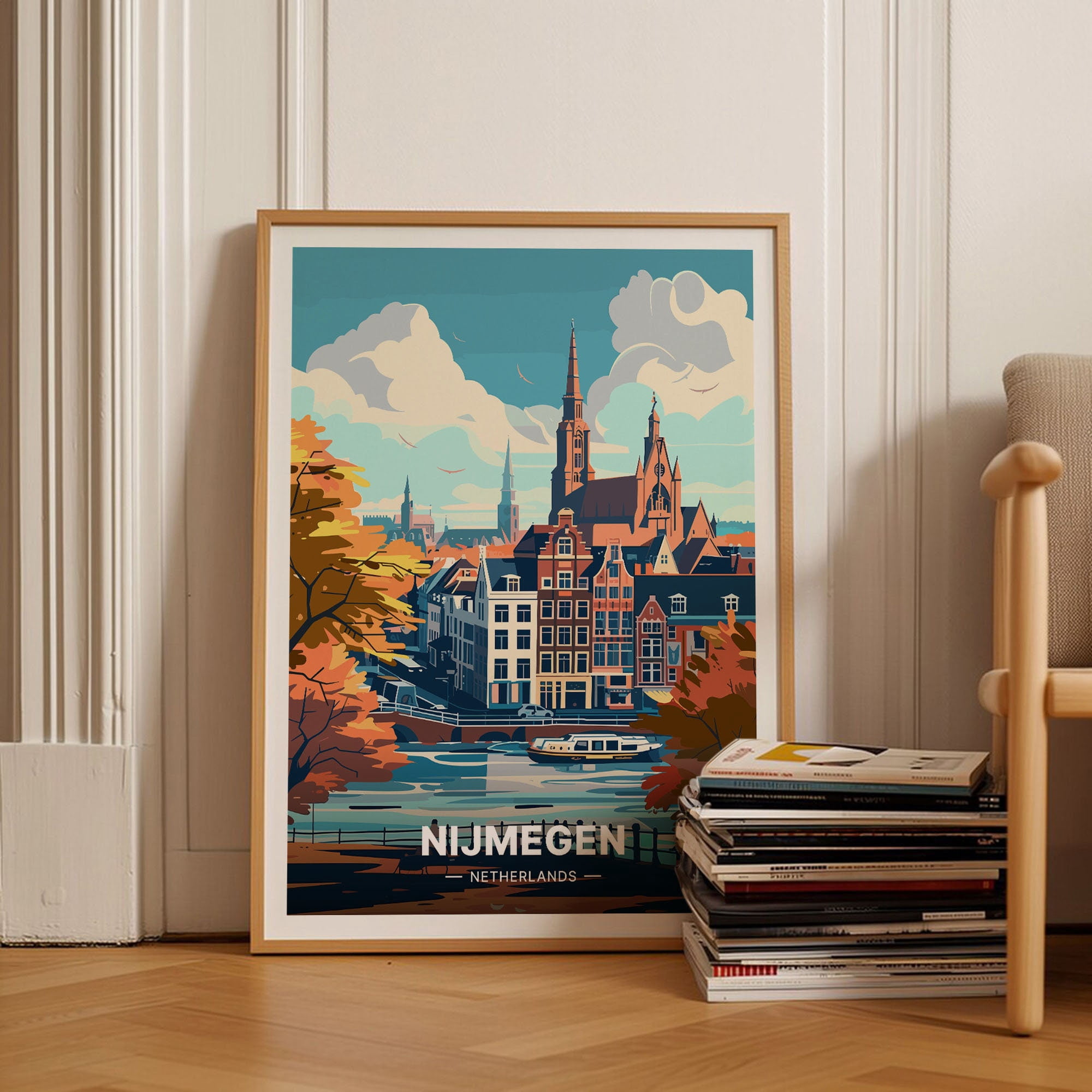 Nijmegen Netherlands Travel Cityscape C20-1347 Decorative Wall Art Poster , Poster Print Only