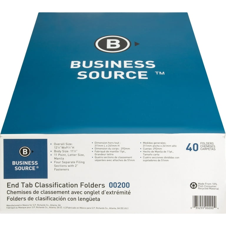 Business Source Letter Recycled Medical File Folder - 8 1/2 Business Source Letter Recycled Medical File Folder - 8 1/2