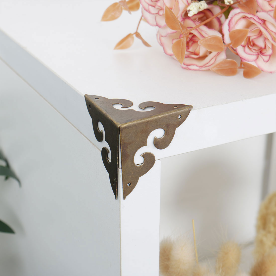 Box Corner Protectors Vintage Triangle Frame Furniture DIY Guard Edge