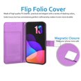 thumbnail image 4 of iPhone 13 Pro Case, iPhone 13 Pro Wallet Case, iPhone 13 Pro PU Leather Case, Njjex [Kickstand] Luxury PU Leather Wallet Case Flip Folio Cover [Card Slots] [Wrist Strap] -Purple, 4 of 8