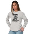 thumbnail image 4 of Wanna Cuddle Porcupine Animal Lover Plus Size Long Sleeve Graphic Tee Shirt Brisco Brands 2X, 4 of 5