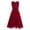 Burgundy, variant on Kids GirlS Dress V Neck Wedding Bridesmaid Sleeveless Pleated Pageant Birthday Party Aline Dress Navy Blue 8