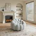 thumbnail image 1 of The Magic Home 49" 1-Seater Bubble Curved Couch, Light Gray, 1 of 10