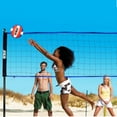 thumbnail image 5 of GSE Games & Sports Expert Recreational Portable Volleyball Complete Net Set. Including Volleyball Net System with Volleyball, Pump, and Carrying Bag for Outdoor Park, Backyard Lawn, Beach, 5 of 7