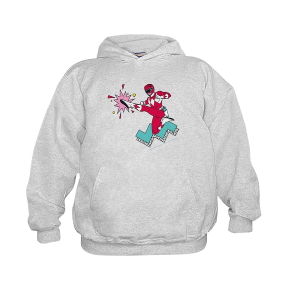 CafePress - Power Rangers Red Ranger Kicking - Kids Hooded Sweatshirt, Classic Hoodie