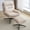 Beige-065C, variant on Comfort Stretch Gray Swivel Accent Chair with Ottoman Rocker Glider Chairs Ottoman Footrest Set