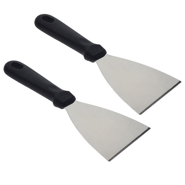 Espátula inclinada para parrilla de acero inoxidable, espátula para carne, pala para barbacoa, restaurantes, 2 uds.