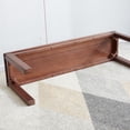 thumbnail image 7 of GZXS Solid Oak Wood Bench, 47.24" Rustic Farmhouse Entryway Bench with Straight Legs, Heavy Duty Dining Bench for Kitchen, Living Room, Hallway, End of Bed, Walnut, 7 of 7