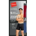 thumbnail image 6 of Hanes 4-Pack Boxer Briefs Ultimate Men's Comfort Flex Fit Ultra Soft Black/Grey, 6 of 8