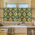 thumbnail image 2 of Yayeee Kitchen Curtains Set of 2 Light Filtering 57"x36" Over Sink Window Panels, Geometric Patterns, 2 of 7