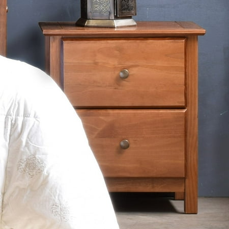 Grain Wood Furniture Shaker 2 Drawer Nightstand