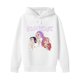 thumbnail image 4 of Moonsky Sudadera con capucha y cordón HUNTRX, estampado de grupo de chicas coreanas, jersey corto, suave y cómodo, top de manga larga para primavera y otoño. Blanco 110, 4 of 5