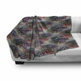 thumbnail image 3 of London Soft Flannel Fleece Blanket, Grungy Newspaper Page Style Collage Lipstick Kiss Marks Coffee Flag Telephone Booth, Cozy Plush for Indoor and Outdoor Use, 70" x 90", Multicolor, by Ambesonne, 3 of 6