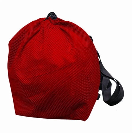 harayaa Basketball Bag Mesh Ball Storage Bag Shoulder Bag Drawstring Storage Bag Made of Red