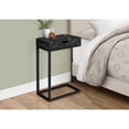 thumbnail image 4 of Miekor Furniture Accent Table, C-shaped, End, Side, Snack, Storage Drawer, Living Room, Bedroom, Black Marble Look Laminate, Black Metal, Contemporary, Modern 12475, 4 of 6