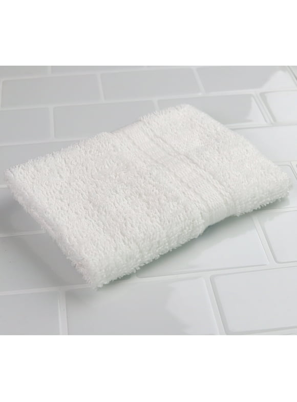 Mainstays Adult Basic Solid Washcloth 12x12, White