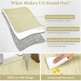 thumbnail image 5 of 6x9 Modern Plain Home Decor Washable Rug Stain Resistant Easy Cleaning Indoor Carpet Non Slip Area Rug Low Pile Floor Cover for Living Room Bedroom Office Playroom,Beige/Brown, 5 of 7