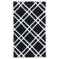 thumbnail image 2 of SAFAVIEH Cambridge Judy Geometric Wool Area Rug, Black/Ivory, 3' x 5', 2 of 7