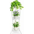 thumbnail image 1 of Metal & Wood Plant Stand Indoor & Outdoor Multi Levels lbs Capacity, 1 of 7