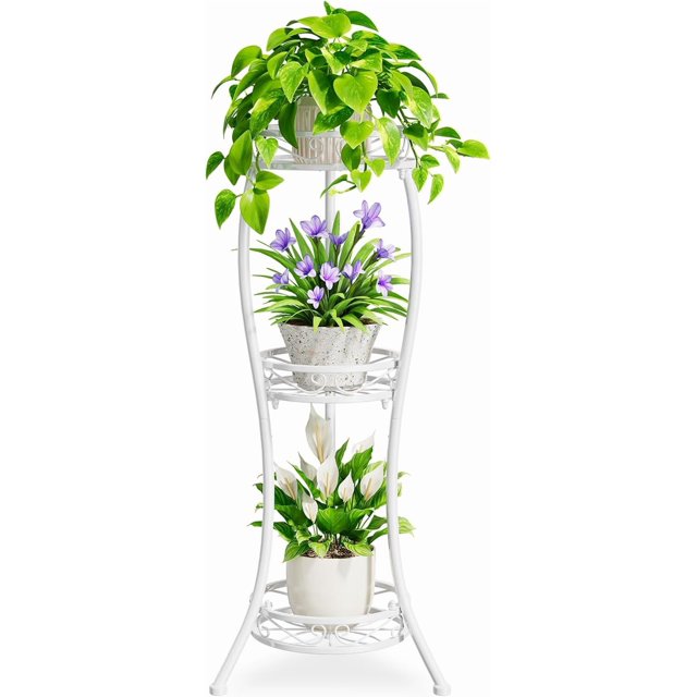 Metal & Wood Plant Stand Indoor & Outdoor Multi Levels lbs Capacity
