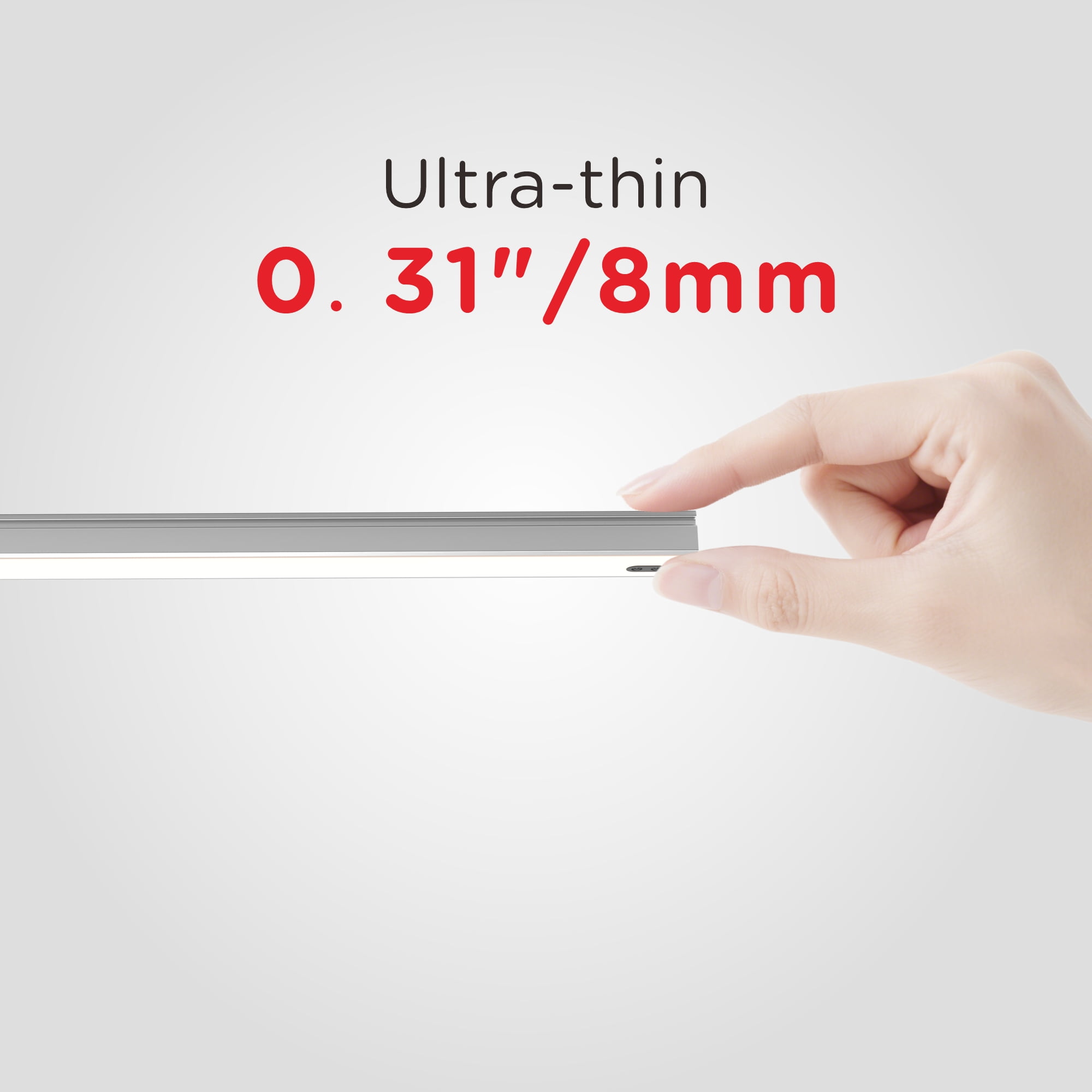 Leetdud Under Cabinet Lighting Plug In Hand Wave ON/OFF Motion Activated Sensor-16 in 4000K Dimmable LED 2PCS, Bright, Ultra Thin Under Counter Light For Kitchen