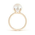 thumbnail image 2 of ANGARA Classic Solitaire Freshwater Cultured Pearl Ring in 14K Rose Gold for Women | June Birthstone, Birthday, Anniversary, Jewelry Gift for Women | Pearl Ring, 2 of 5