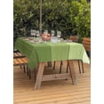 thumbnail image 2 of Outdoor Tablecloth with Umbrella Hole and Zipper, Green Wood Grain Rectangle Table Cloth 54x80 Inch Waterproof Tablecloth, Ombre Rustic Retro Wooden Plank Picnic Table Cover for Patio Camping, 2 of 7