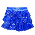 thumbnail image 7 of YiZYiF Kids Girls Shiny Sequin Camisole Crop Top with Skirt 2-Piece Modern Jazz Latin Dance Outfits Blue 10, 7 of 7