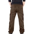 thumbnail image 4 of cllios Prime Deals Men's Cargo Pants Plus Size Multi Pockets Pants Work Military Trousers Running Workwear Cargo Pants, 4 of 4