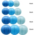 thumbnail image 2 of Faroles de papel Xiksxitn azules para colgar de 4 a 10 pulgadas, 12 unidades, 2 of 8
