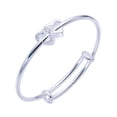 thumbnail image 2 of Pulsera Push Pull Pulsera ajustable de plata con diseño de doble corazón para mujer y niña, 2 of 8