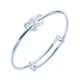 thumbnail image 2 of Push Pull pulsera linda forma de corazón doble diseño ajustable pulseras de plata para las mujeres niñas, 2 of 8