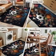 thumbnail image 6 of Sports Area Rug 3x5 FT, Non Slip Entryway Bedside Carpet, Football Basketball Baseball Ball Games Washable Soft Floor Carpet Indoor Mat Non-Shedding Throw Rug for Dorm Kitchen Home Office, 6 of 9