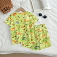 thumbnail image 5 of Grblisyd Girls 2 Piece Outfits Cute Animal Print Short Sleeve Crew Neck Tops and Elastic Waist Shorts Set Soft fashion Clothing Sets, 5 of 7