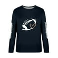 thumbnail image 4 of Sakmal Gray Sweatshirts for Women Workout Football Game Day Fall Sweatshirts Fashion Long Sleeve Shirts, 4 of 5