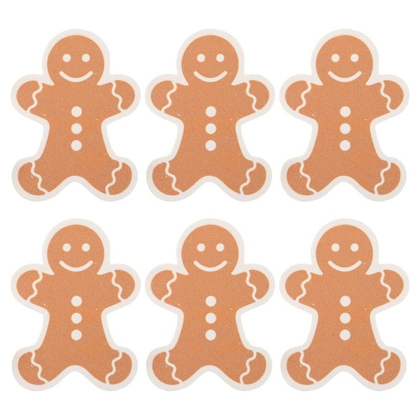 6 esponjas navideñas: Esponjas para lavavajillas con diseño de hombre de jengibre, antirayaduras, para cocina y baño.