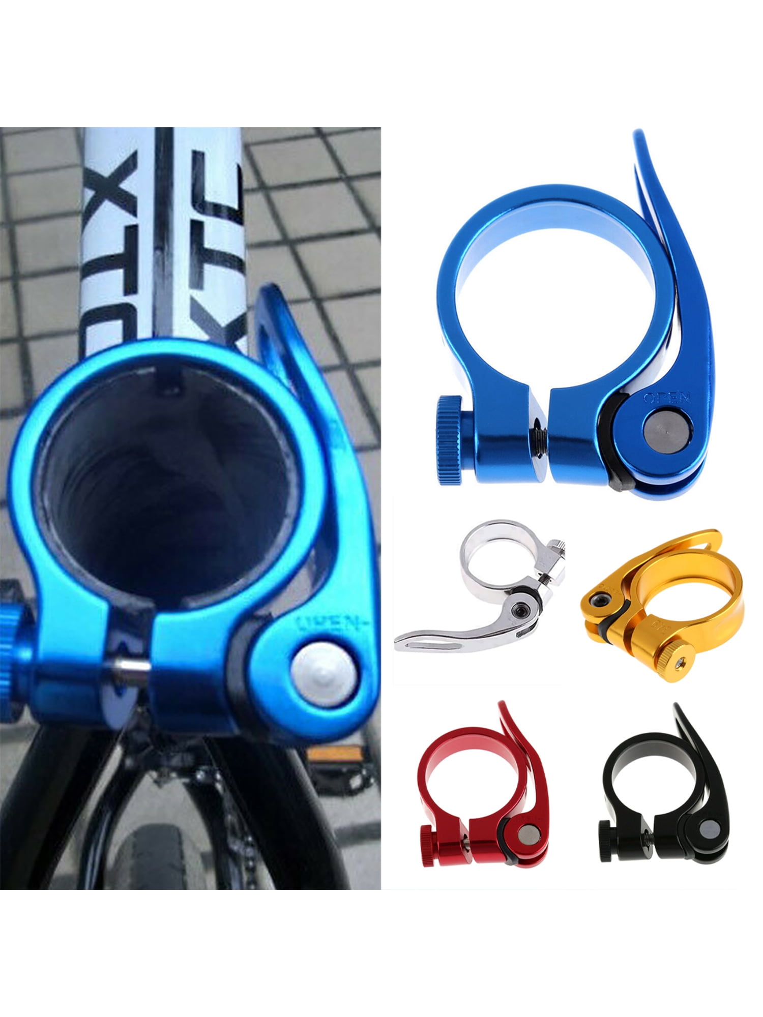 bike seatpost clamp with rack mount