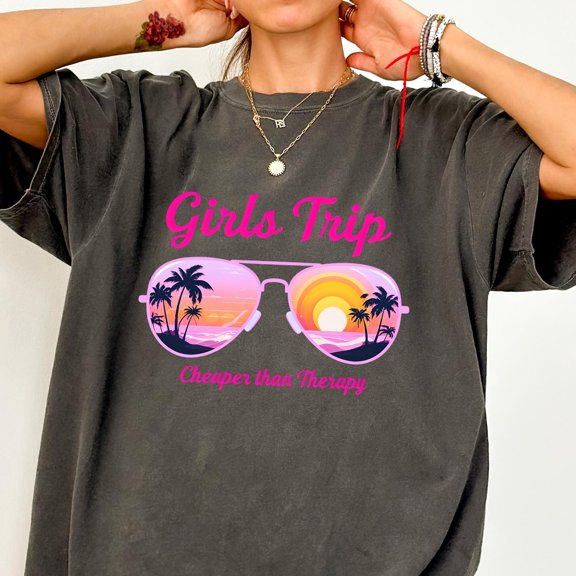 Girls Trip Shirts Cheaper Than Therapy Trip Tshirt Retro Vacation Shirt Trendy Girls Weeke