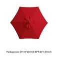 thumbnail image 2 of pitrice Umbrella Canopy Polyester Without Stand Solid Color Replacement Rainproof Waterproof Cloth for Courtyard Garden Patio Yard Red, 2 of 7