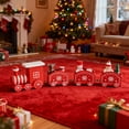 thumbnail image 5 of Juego de figuras de tren navideño de madera | Decoración navideña de escritorio | Adornos de madera multicolor | Decoración para estanterías y hogar | Idea de regalo navideño, 5 of 5