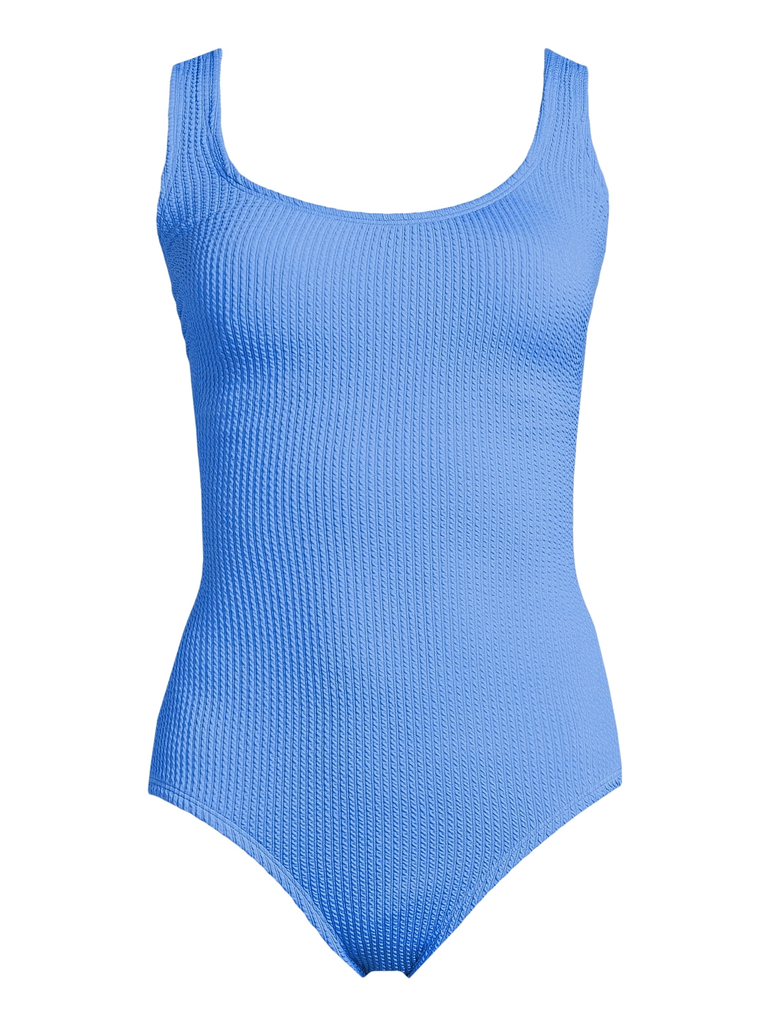 Time and Tru Women's and Women's Plus Crinkle One Piece Swimsuit, Sizes XS-3X