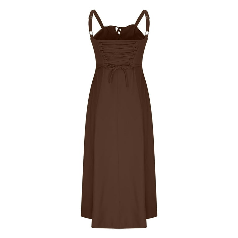 brown spandex dress Women's Napoli Sheath Open Back Spandex Maxi Dress S/M/L/XL/Customize Dark Brown MEAN BLVD Dark Brown / L